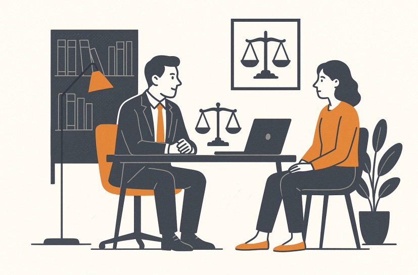 Modern law office consultation area